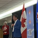 Thomas Lukaszuk speaking St.Albert Forever Canadian Town Hall